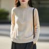 Womens Oversized Chunky Knit Turtleneck Zipper Sweater Soft Wool Pullover Winter Casual Top