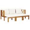Day and Night - Day and Night 3-seater Garden Bench with Cushions Solid Acacia Wood 179 Cm