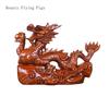 Chinese High-end Wood Carving, Zodiac Dragon Decorations, Living Room, Office, Mahogany Crafts Animal Statue Feng Shui