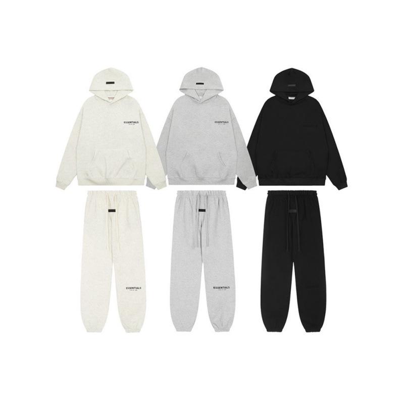 Мужская толстовка FOG с плюшевой подкладкой, двойная строчка, модный американский бренд, термотрансфер ESSENTIALS, свободный крой, парная куртка F