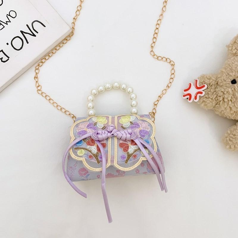 Breathable Stylish Pu Material Shoulder Bag For Kids With Geometric Pattern Design