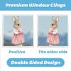 PVC Bunny Glass Electrostatic Film Cartoon Rabbit Happy Easter Bunny Decal  Glass Mirror