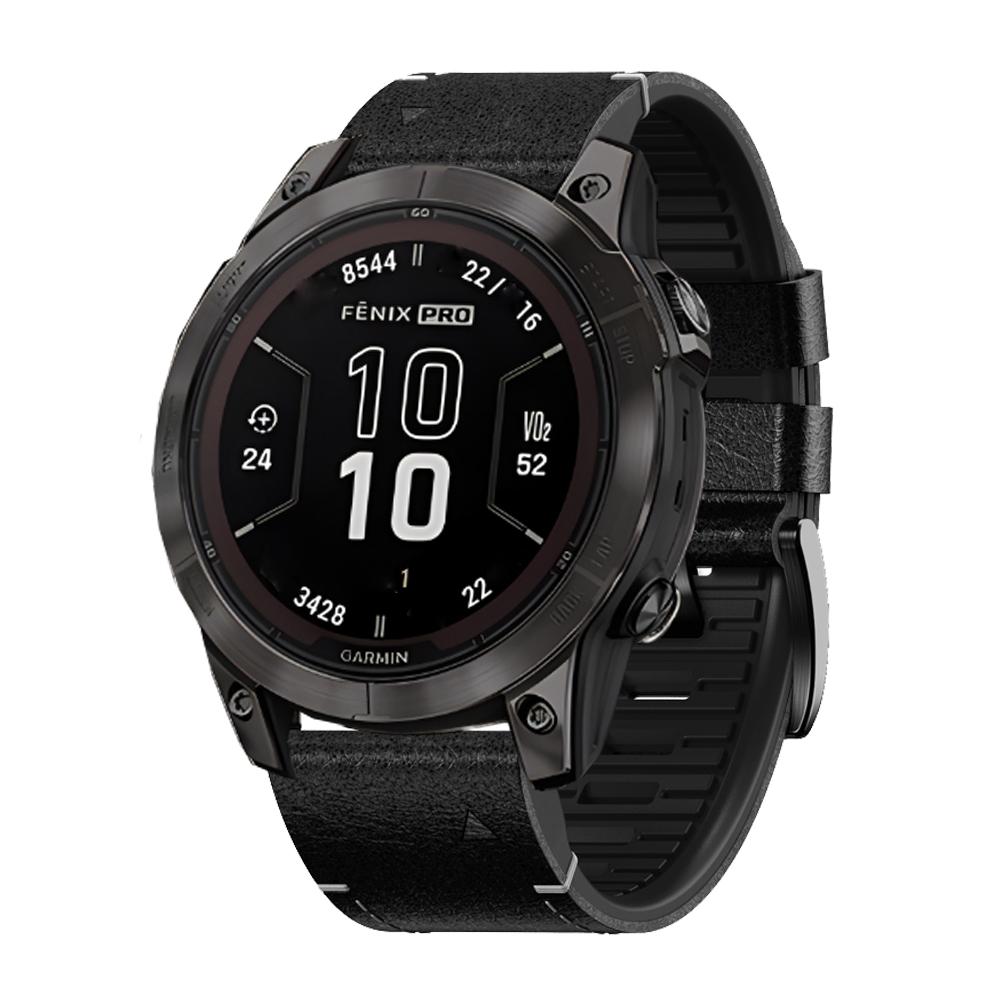 22 26 мм Силиконовый кожаный ремешок для Garmin Enduro 3 2 Быстросъемный ремешок для часов для Fenix8 Pro 7X 6 5X Plus Tactix8 Спортивный браслет