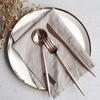 (Розовое золото) Kingdom Cutlery Ложка, Вилка, Нож