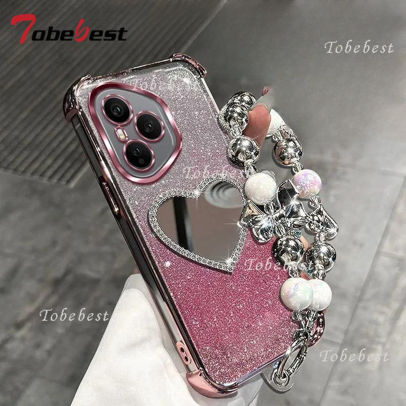 Браслет из бусин 'Любовь', чехол с покрытием для Huawei Honor 400 300 Ultra 200 100 90 Lite 80 70 60 Pro, блестящая противоударная крышка