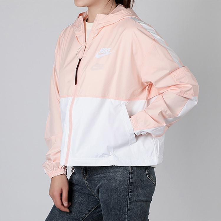 (WMNS) Женская плетёная куртка Nike Розовый/Белый Красный CJ7345-664