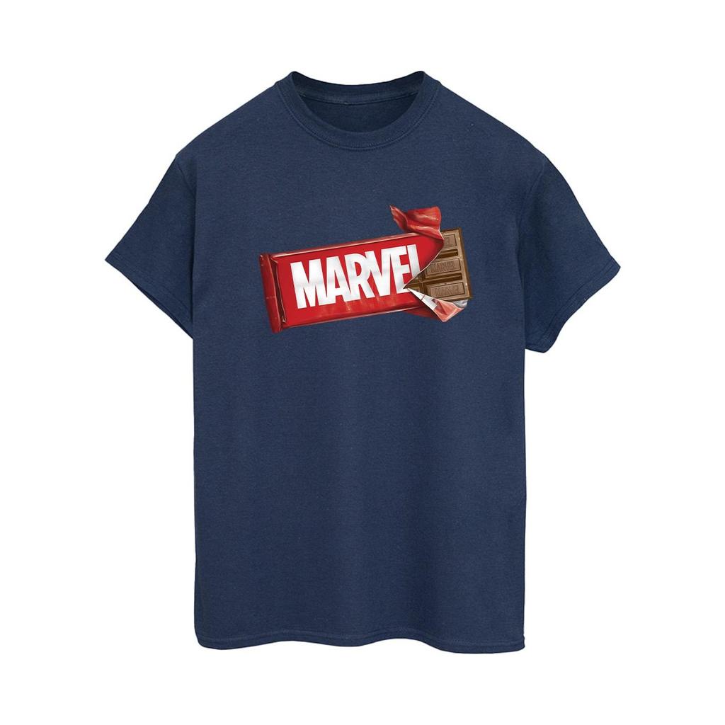 Marvel Universe Womens/Ladies Marvel Chocolate Cotton Boyfriend T-Shirt