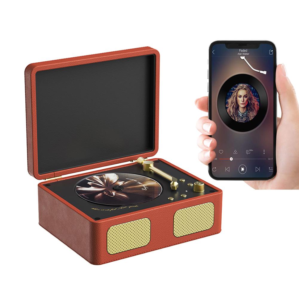 Ретро CD-плеер 3,5 мм AUX Bluetooth-совместимый 5.4 Портативный CD-плеер с пультом дистанционного управления Беспроводной CD-плеер для меломана