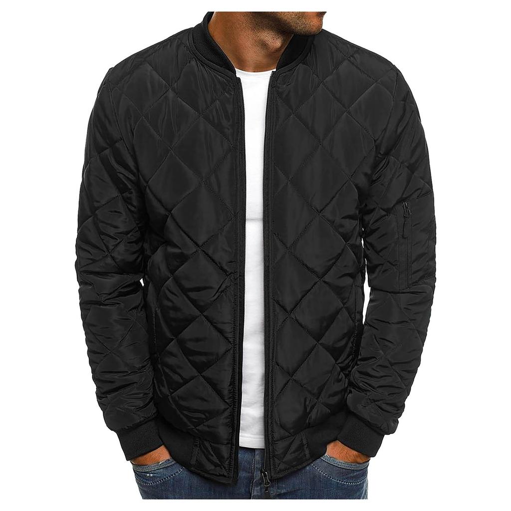 Men's Autumn Winter Zipper Warm Down Jacket Packable Light Coat