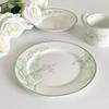 Керамические тарелки 8 дюймов Обеденные тарелки Суповая миска Завтрак Цветочный узор Фарфоровая посуда для дома Салатница Блюдо для стейка Кухонная посуда