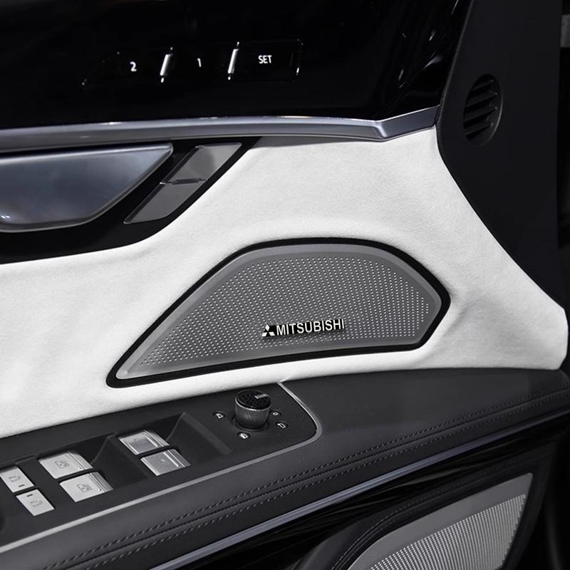 Car Styling 3D Aluminum Speaker Audio Sticker Badge Emblem Decals For Mitsubishi Lancer 10 9 EX Asx Outlander 3 Pajero L200 EVO