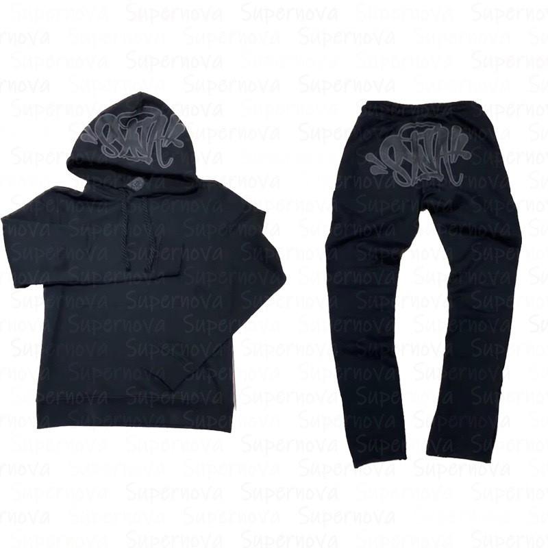 Mens Streetwear Hoodie Set With Digital Print Loose Fit Casual Tracksuit Youth Fashion