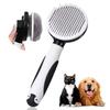Brosse 2 En 1 - Vinabo - Dog Brush Cat Brush - Autonettoyante - Ergonomique - Noir