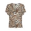 Леопардовый топ с короткими рукавами Женский