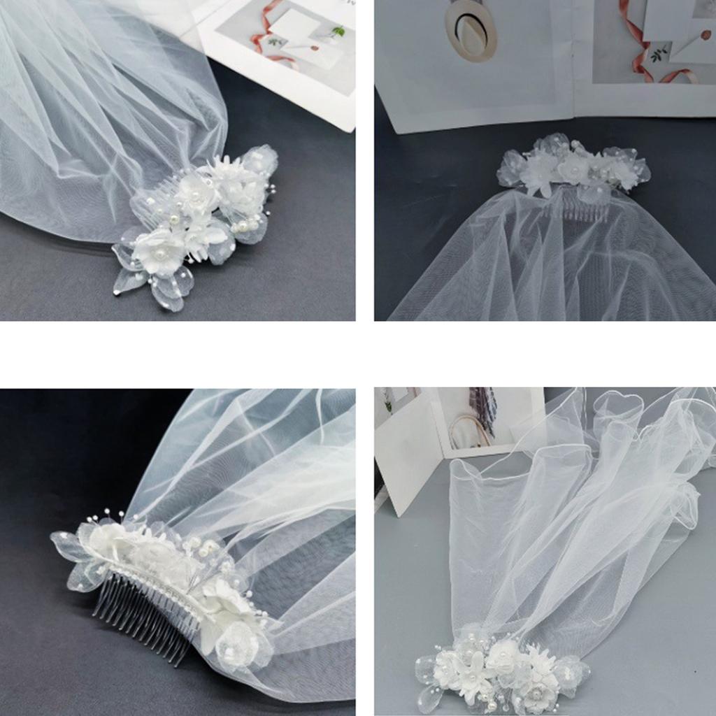 Elegant Bridal Veil With Comb Double Layer Veil Bridal Headpiece Wedding Accessory Fashionable Wedding Veil