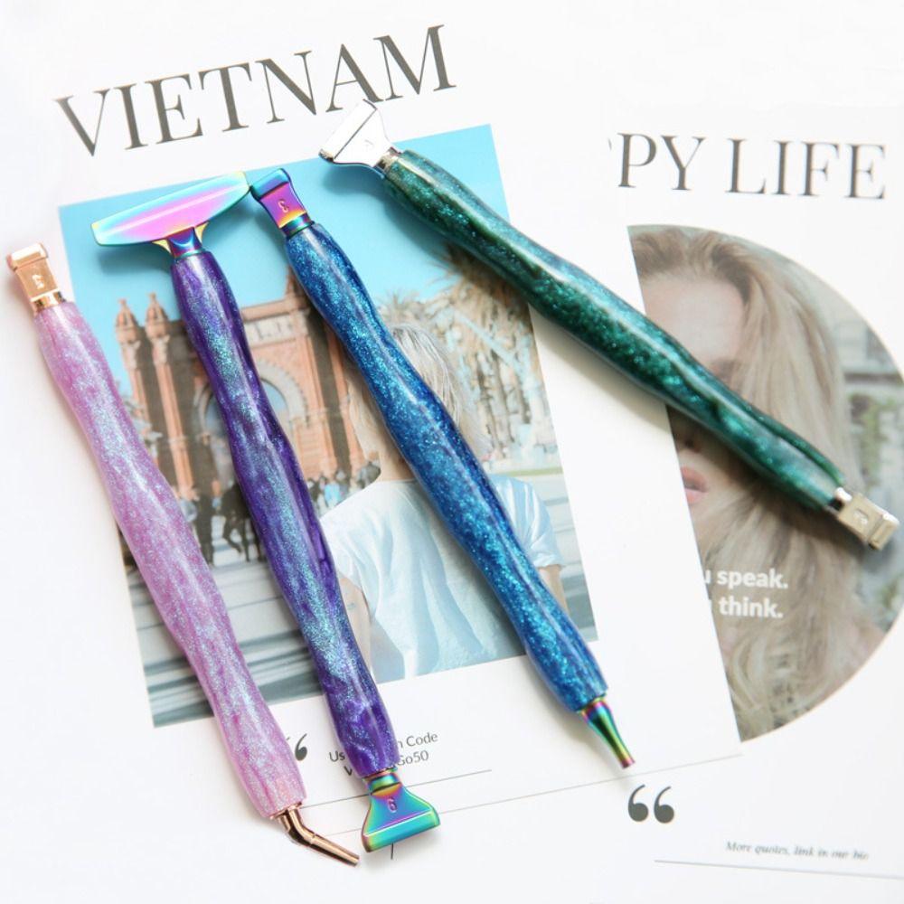 Набор ручек для алмазной живописи из смолы для вышивки, пластиковый/металлический 5D инструмент для алмазной живописи