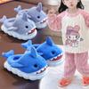 Children's Waterproof Shark Slippers – Non-Slip, Fur-Lined for Boys, Perfect for Autumn and Winter Indoors