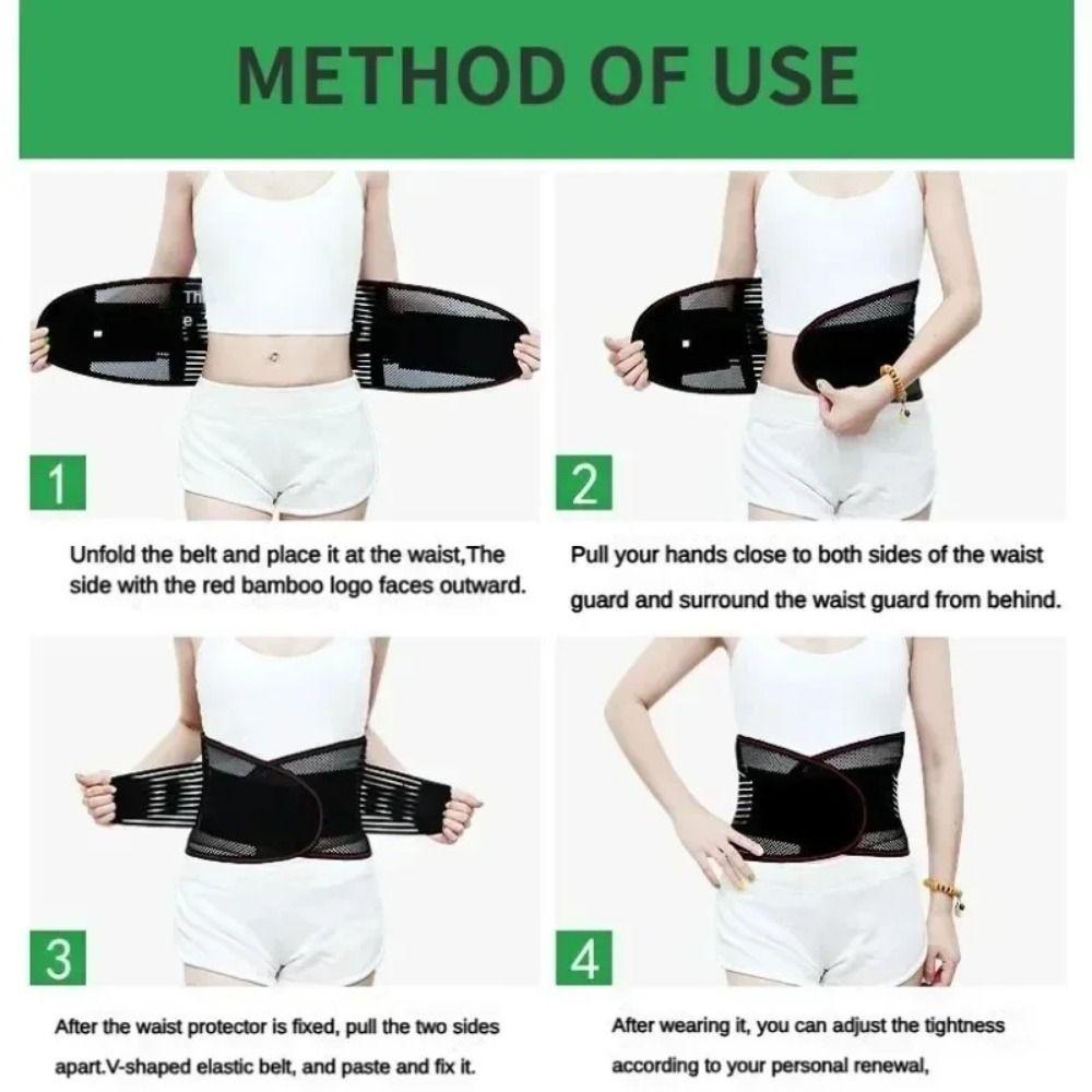 Breathable Back Brace Black Lumbar Support Strap New Waist Trainer Belt  Lumbar Support