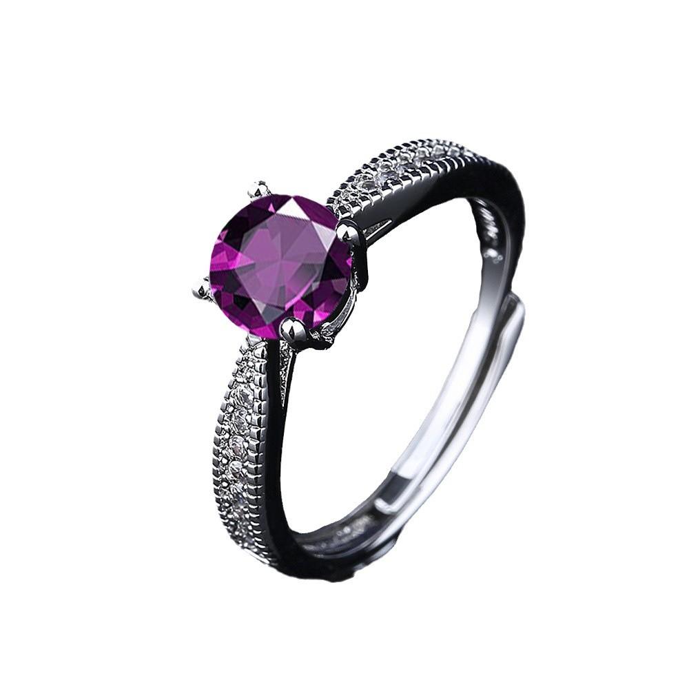 2026 Изысканное кольцо Классическое кольцо с муассанитом в один карат на четырех лапках Легкая роскошь Кольцо для предложения