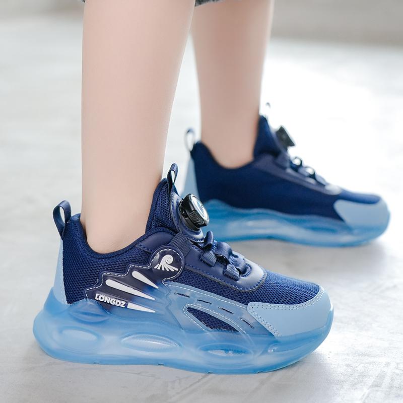 29-39 Children's Plus Size Convenient Rotating Buckle Fashionable Mesh Casual Sports Shoes Outdoor Running Shoes