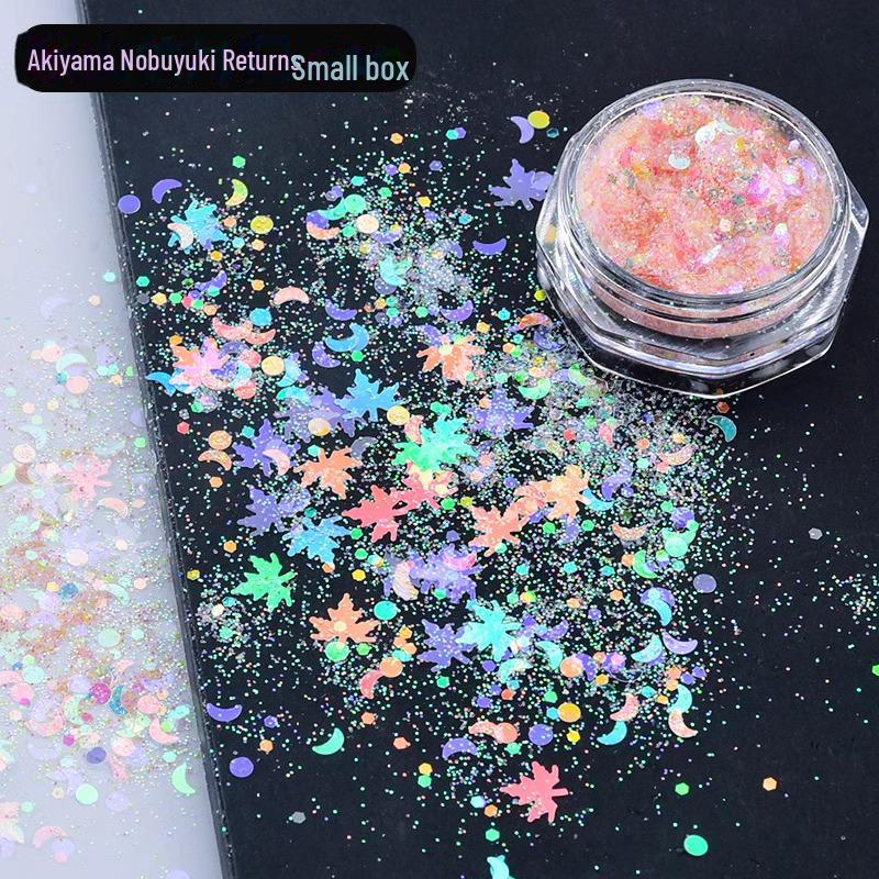 Dreamy Summer Glitter Mix: Hexagonal Sequins, Laser, and Fine Glitter In DIY Hemp Material.