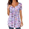 Женские туники, топы, нарядные, повседневные, летние, с принтом, рубашки с коротким рукавом, свободный крой, плиссированный топ в стиле бохо