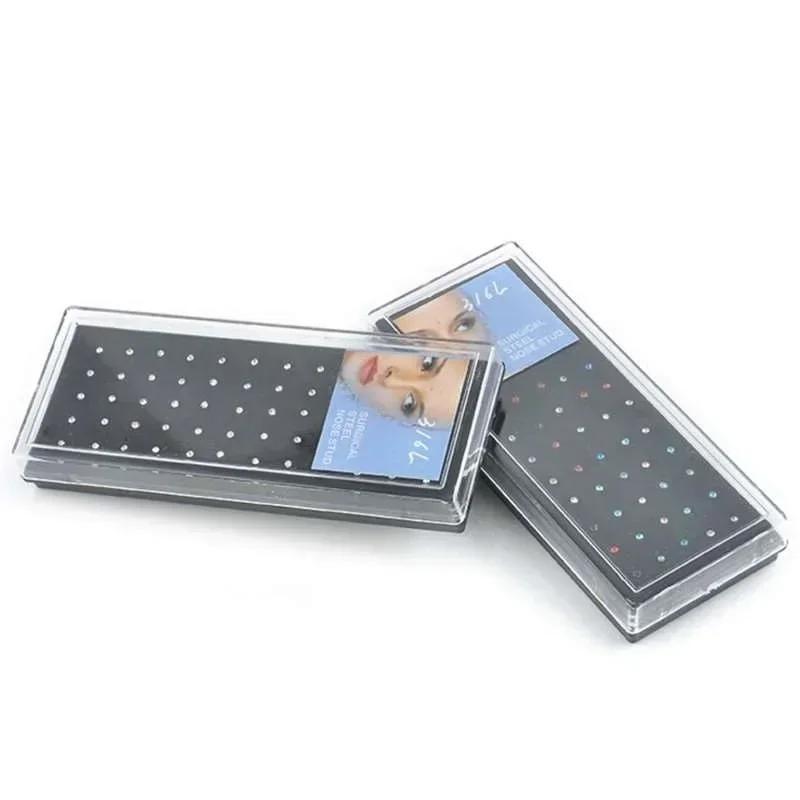 60 шт./набор 1,8 мм пирсинг носа из нержавеющей стали кольцо для носа штанга пирсинг тела лабрет украшения панк стиль