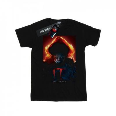 Женская/женская хлопковая футболка бойфренда с плакатом Pennywise