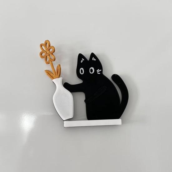 3/4/5/6 шт. Держатель для кошачьих усов Магнит на холодильник Кошачья шерсть Миниатюрная ваза Контейнер для коллекционирования Памятный сувенир для питомца Декорация