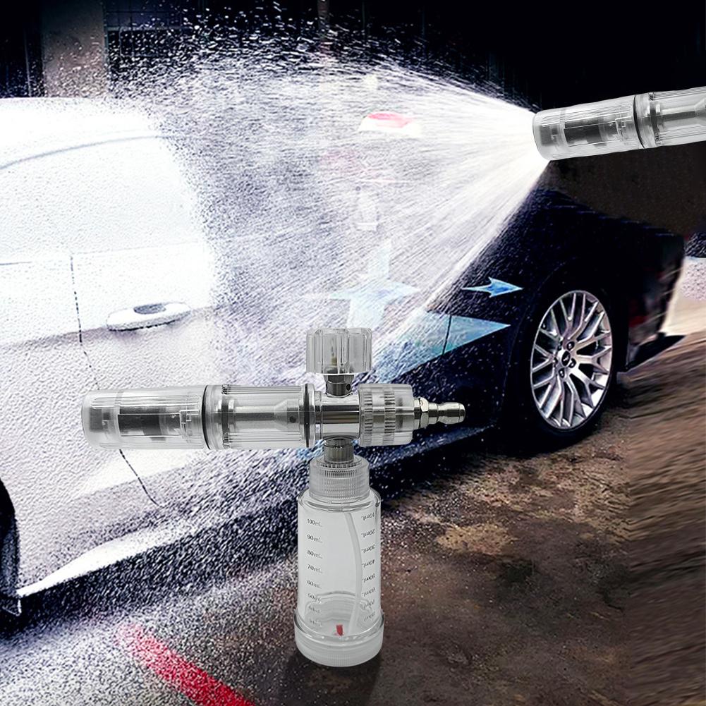 35/100ml Water Foam Pot with 1/4 Inch Quick Connector Adjustable Pressure Washer Gun Soap Foam Spray Bottle for Car Wash Cleanin
