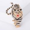 Творческая серия зодиака Бриллиантовая брошь тигра Пальто фиксированная булавка модные атмосферные украшения