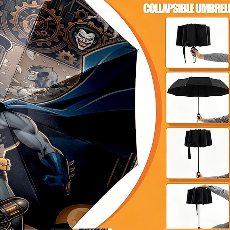 Batman Print Umbrella Automatic Opening/ Closing - Portable Foldable Design - Daily use for Travel/Outdoor - Gift for Birthday