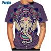 God Wisdom Ganesha T Shirts 3D Printing Hindu Ganesha Tshirt Men Apparel Short Sleeve Breathable Streetwear Tops