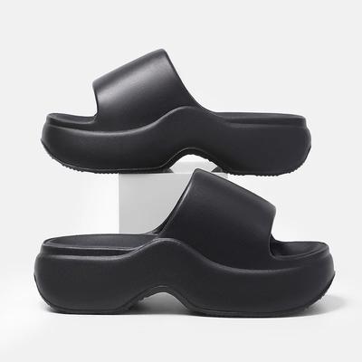 Женские шлепанцы на толстой подошве, пляжные, уличные, женские сандалии, нескользящие, летние модные шлепанцы, удобные легкие шлепанцы