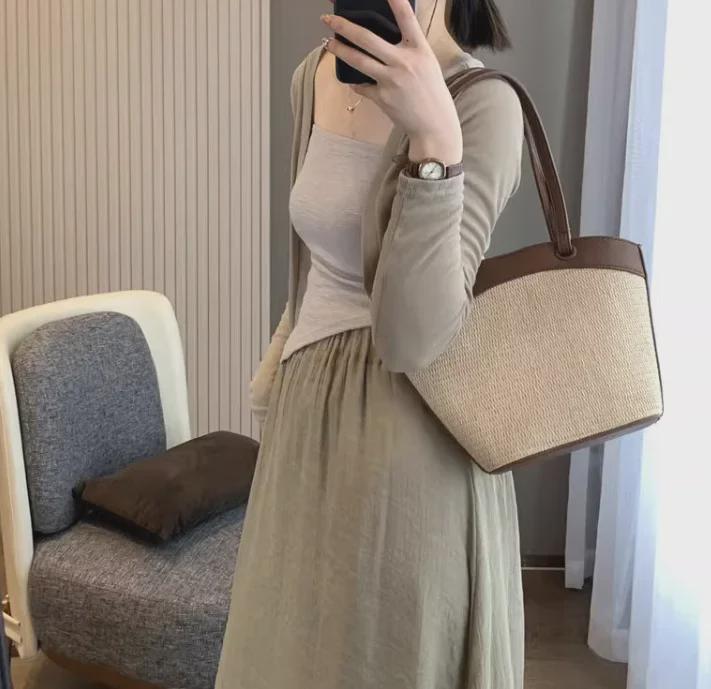 Модная французская ретро-сумка из плетеной соломы для женщин — идеальный вариант для отпуска на море и пляжного отдыха