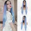 Synthetic Long Straight Wigs for Women Ombre Blue Cosplay Wig Women Heat Resistant Blonde Hair Pink Natural Black Wigs