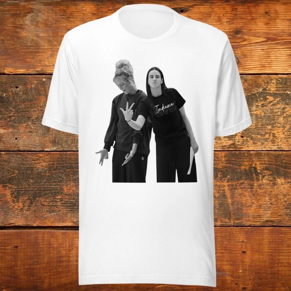 Кейтлин Кларк Софи Каннингем Винтажная футболка в стиле 90-х Hip Hop Fever S-4XL Унисекс Футболка