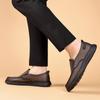 Fashion Men's Classic Loafers Brown Cowhide Business Leather Shoes Footwear Office Man Walking Shoes Wedding Party Dress Shoes Moccasins