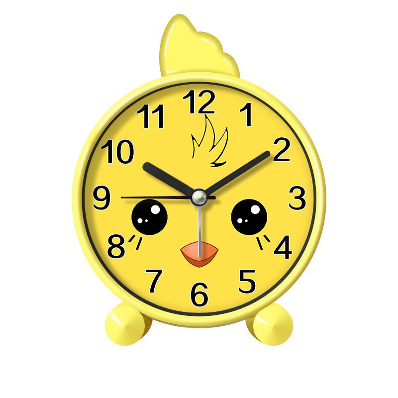 Мультяшный будильник с котенком для студентов, специальный для спальни, детской комнаты, настольные часы, бесшумный, милый, креативный детский маленький будильник