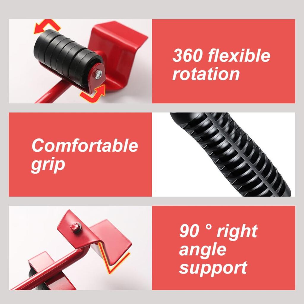 Набор инструментов для подъема и перемещения мебели, с регулируемой высотой подъемного инструмента, шестом и 4 колесами, тележка для перемещения мебели, подъемник для мебели, мобильный слайдер