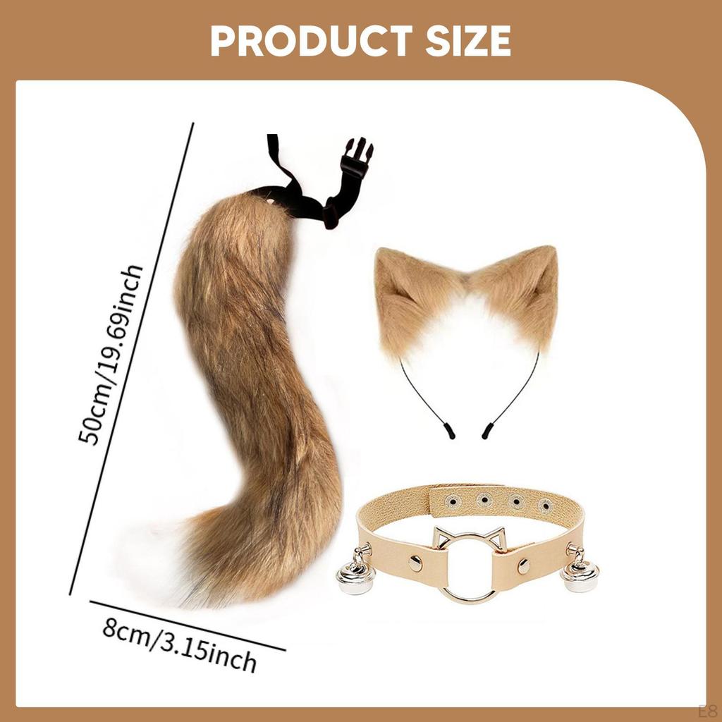 Cosplay Costume Ears Tail Headband Set for Adults And Kids Features Soft Comfortable Material