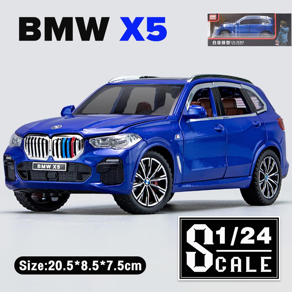 1:24-масштабная модель автомобиля из сплава X5 с имитацией звука и света, отлитая под давлением игрушечная машина-внедорожник для мальчиков, коллекция украшений, подарок