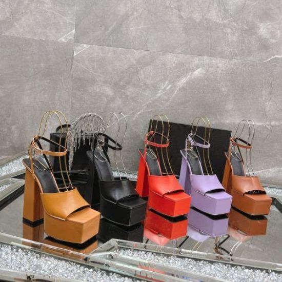 Женские туфли на высоком каблуке, сексуальные женские туфли с открытым носком, грубый каблук, толстая подошва, туфли-лодочки на платформе, женские туфли с пряжкой на щиколотке для вечеринок и танцев