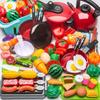 Режущие игрушечные продукты для детской кухни, имитация фруктов и овощей, аксессуары, обучающий набор продуктов для малышей, подарок детям