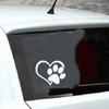 Love Heart Dog Paw Footprint Highly Reflective Sticker for Car Window Bumper Night Driving Warning Sign Reflector Animal Decal