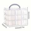 3 Tier 18-Grid Transparent Adjustable Stackable Compartment Slot Plastic Storage Box For Organizing Toys Jewelry Accessories