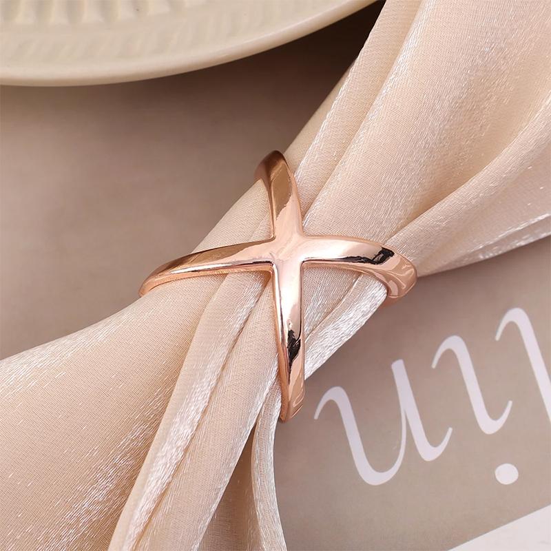 Простая клипса-зажим для шарфа в виде креста, металлические броши X-образной формы для женщин, полый бант, держатель для пряжки шарфа, шали, ювелирные изделия, аксессуары для одежды