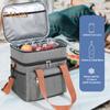 Изолированная сумка для ланча 550 мл, герметичная сумка-холодильник с сетчатыми карманами, термоконтейнер для еды на работе, в школе, на пикнике