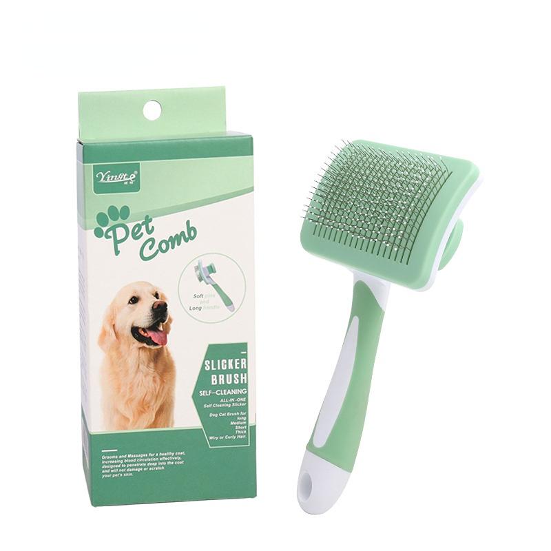 Pet Hair Shedding Comb Dog Cat Brush Grooming Long Hair Indoor Cats Brush Hair Remover Cleaning Beauty Slicker Pet Supplies