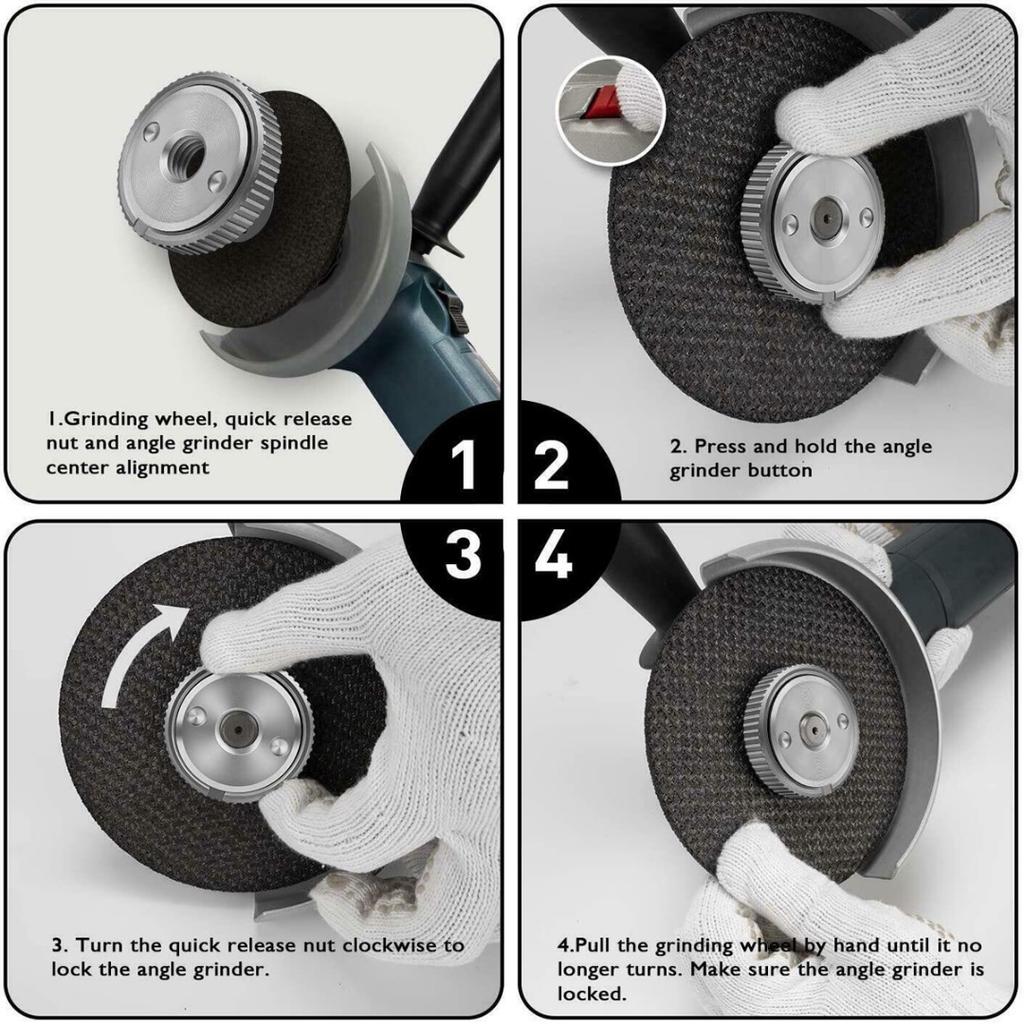 Зажимной пластинчатый патрон для угловой шлифовальной машины M14, быстрозажимная гайка, зажим и устройство